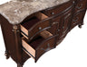 Constantine Dresser W/Marble Top-Cherry