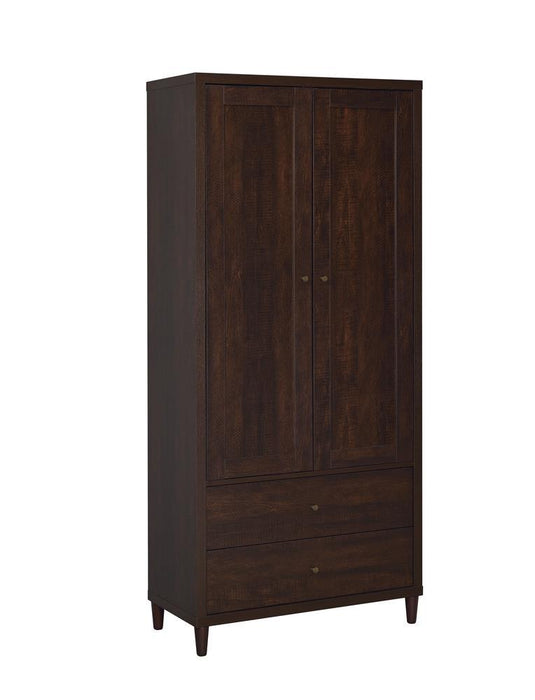 Wadeline 2-door Tall Accent Cabinet Rustic Tobacco - Furniture Stars (Chicago, IL)