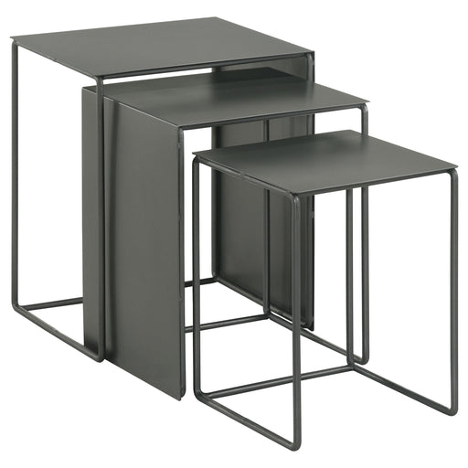 Imez 3-piece Rectangular Metal Nesting Table Grey - Furniture Stars (Chicago, IL)