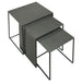 Imez 3-piece Rectangular Metal Nesting Table Grey - Furniture Stars (Chicago, IL)