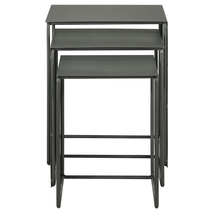 Imez 3-piece Rectangular Metal Nesting Table Grey - Furniture Stars (Chicago, IL)