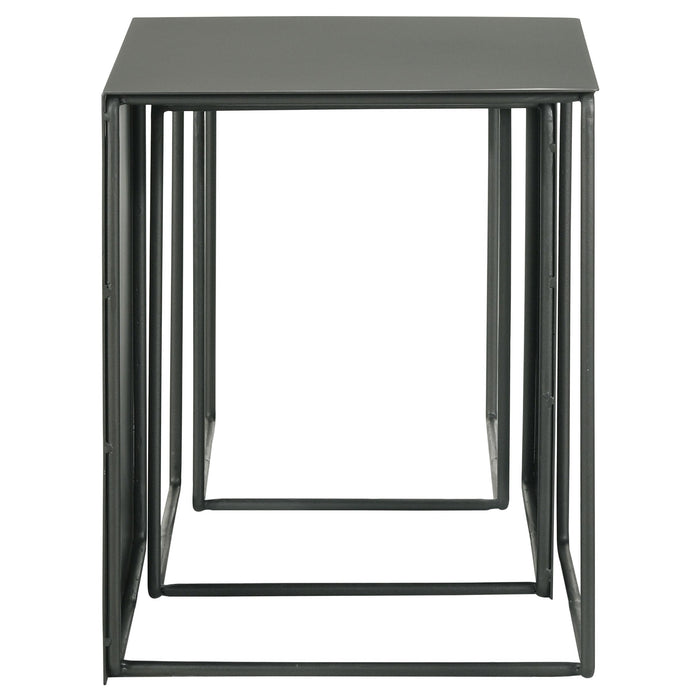 Imez 3-piece Rectangular Metal Nesting Table Grey - Furniture Stars (Chicago, IL)