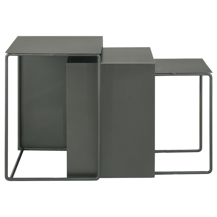 Imez 3-piece Rectangular Metal Nesting Table Grey - Furniture Stars (Chicago, IL)