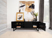 Marsden 2-door Wood 70" TV Stand Charcoal Black - Furniture Stars (Chicago, IL)