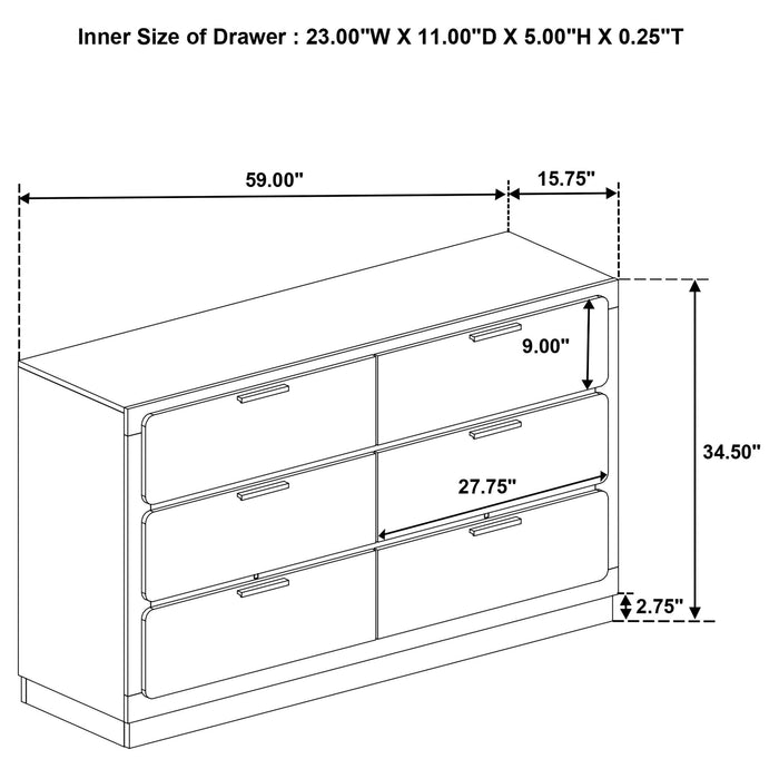 Caraway 5 Pc Bedroom Set - Furniture Stars (Chicago, IL)