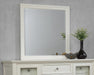 Sandy Beach Rectangular Dresser Mirror Cream White - Furniture Stars (Chicago, IL)