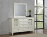Sandy Beach Rectangular Dresser Mirror Cream White - Furniture Stars (Chicago, IL)