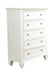 Sandy Beach 5-drawer Rectangular Chest Cream White - Furniture Stars (Chicago, IL)