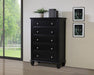 Sandy Beach 5-drawer Chest Black - Furniture Stars (Chicago, IL)