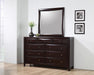 Phoenix Square Dresser Mirror Deep Cappuccino - Furniture Stars (Chicago, IL)