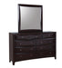Phoenix Square Dresser Mirror Deep Cappuccino - Furniture Stars (Chicago, IL)