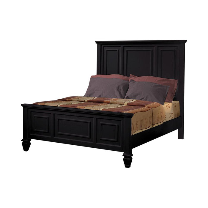 Sandy Beach Eastern King Panel Bed with High Headboard Black - Furniture Stars (Chicago, IL)