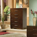 Jessica 5-drawer Chest Cappuccino - Furniture Stars (Chicago, IL)