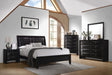 Briana California King Upholstered Panel Bed Black - Furniture Stars (Chicago, IL)
