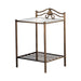 Sydney 2-shlef Nightstand Antique Brushed Gold - Furniture Stars (Chicago, IL)