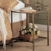 Sydney 2-shlef Nightstand Antique Brushed Gold - Furniture Stars (Chicago, IL)