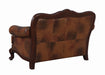 Victoria Tufted Back Loveseat Tri-tone and Brown - Furniture Stars (Chicago, IL)