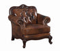 Victoria Rolled Arm Chair Tri-tone and Brown - Furniture Stars (Chicago, IL)