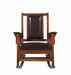 Ida Upholstered Rocking Chair Tobacco and Dark Brown - Furniture Stars (Chicago, IL)