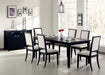 Louise Upholstered Dining Side Chairs Black and Cream (Set of 2) - Furniture Stars (Chicago, IL)
