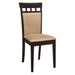 Gabriel Upholstered Side Chairs Cappuccino and Tan (Set of 2) - Furniture Stars (Chicago, IL)