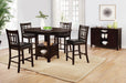 Lavon Upholstered Counter Height Stools Black and Espresso (Set of 2) - Furniture Stars (Chicago, IL)
