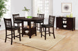 Lavon Upholstered Counter Height Stools Black and Espresso (Set of 2) - Furniture Stars (Chicago, IL)