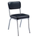 Retro Open Back Side Chairs Black and Chrome (Set of 2) - Furniture Stars (Chicago, IL)