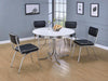 Retro Open Back Side Chairs Black and Chrome (Set of 2) - Furniture Stars (Chicago, IL)
