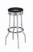Theodore Upholstered Top Bar Stools Black and Chrome (Set of 2) - Furniture Stars (Chicago, IL)