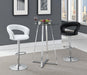 Barraza 29" Adjustable Height Bar Stool White and Chrome - Furniture Stars (Chicago, IL)