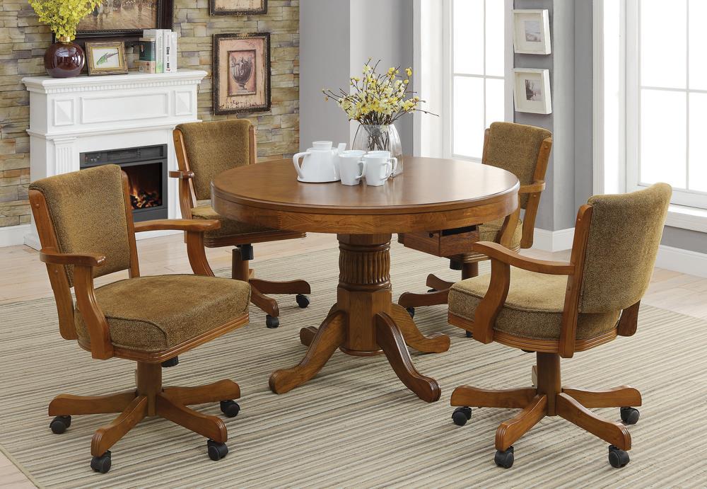 Mitchell Upholstered Game Chair Olive-brown and Amber - Furniture Stars (Chicago, IL)