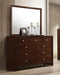 Serenity Rectangle Dresser Mirror Rich Merlot - Furniture Stars (Chicago, IL)