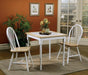 Cinder Windsor Side Chairs Natural Brown and White (Set of 4) - Furniture Stars (Chicago, IL)