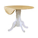 Allison Drop Leaf Round Dining Table Natural Brown and White - Furniture Stars (Chicago, IL)