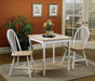 Cinder Windsor Side Chairs Natural Brown and White (Set of 4) - Furniture Stars (Chicago, IL)