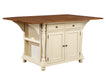 Slater 2-drawer Kitchen Island with Drop Leaves Brown and Buttermilk - Furniture Stars (Chicago, IL)