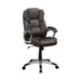Kaffir Adjustable Height Office Chair Dark Brown and Silver - Furniture Stars (Chicago, IL)