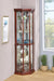 Appledale 6-shelf Corner Curio Cabinet Medium Brown - Furniture Stars (Chicago, IL)