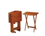 Donna 5-piece Tray Table Set Golden Brown - Furniture Stars (Chicago, IL)