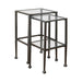 Leilani 2-piece Glass Top Nesting Tables Black - Furniture Stars (Chicago, IL)