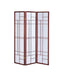 Katerina 3-panel Folding Floor Screen White and Cherry - Furniture Stars (Chicago, IL)