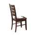 Dalila Ladder Back Side Chairs Cappuccino and Black (Set of 2) - Furniture Stars (Chicago, IL)