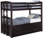 Kensington Twin Over Twin Bunk Bed with Trundle Cappuccino - Furniture Stars (Chicago, IL)