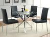 Vance Glass Top Dining Table with X-cross Base Chrome - Furniture Stars (Chicago, IL)