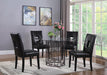 Shannon Open Back Upholstered Dining Chairs Black (Set of 2) - Furniture Stars (Chicago, IL)