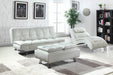 Dilleston Upholstered Chaise White - Furniture Stars (Chicago, IL)