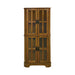 Coreosis 4-shelf Corner Curio Cabinet Golden Brown - Furniture Stars (Chicago, IL)