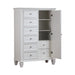 Sandy Beach 8-drawer Door Chest Storage Cream White - Furniture Stars (Chicago, IL)