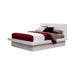 Jessica Eastern King Platform Bed with Rail Seating White - Furniture Stars (Chicago, IL)